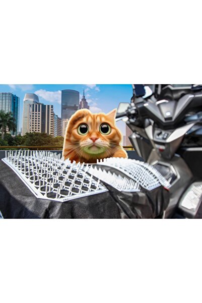 Kediyatmaz Kedi Yatmaz Siyah Maxi Boy Scooter Için Dikenli Sele Kılıfı Kedi Ve Çocuk Önleyici Kılıf