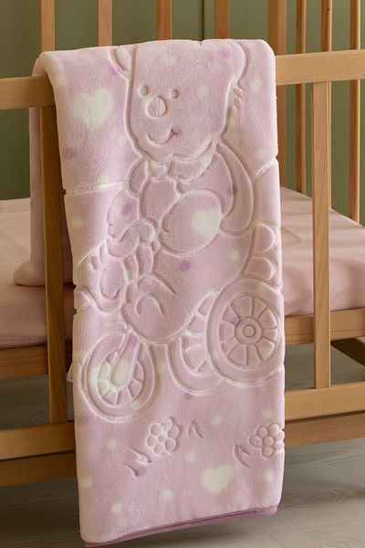 Dinarsu Embos Baby Blanket with Neck Pillow and Gift Box
