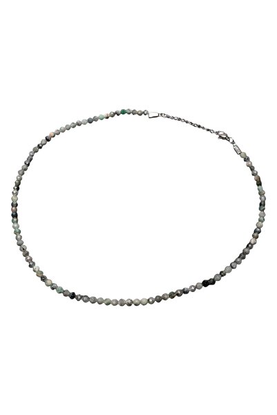 Sırlı Sepet Faset Kesim Zümrüt Taşı Dizi Kolye