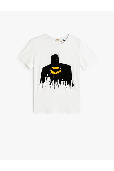 Koton Μπλουζάκι Batman με άδεια χρήσης - κοντό μανίκι, λαιμόκοψη πληρώματος