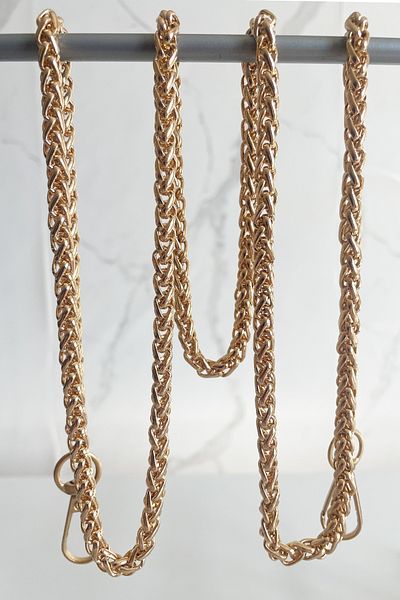 vollen yarn Geantă metalică cu lanț clasic galben auriu de 120 cm