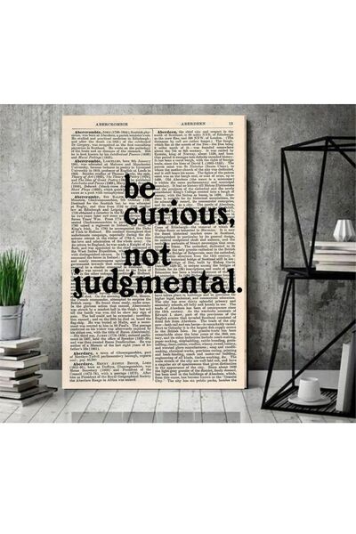 icase Pagină Frunză Carte Pace Să fie curios, nu judecativ Scriere Decor de p...