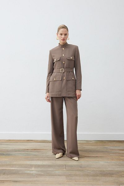 TERZİ DÜKKANI Rına Crepe - Pocket and Trousers Set Etup
