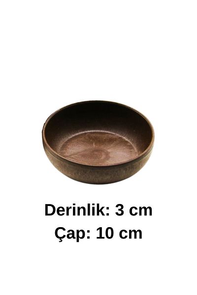 Vekorr Brown Snack Bowl Multi-Purpose Plastic Food Breakfast Bowl Plate 10 cm