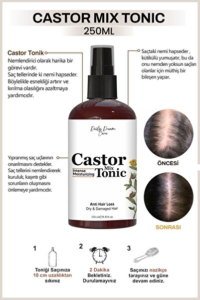 True Bee Daily Dream Series | Yoğun Nemlendirme Ve Onarım Etkili Castor Tonik 250 ml