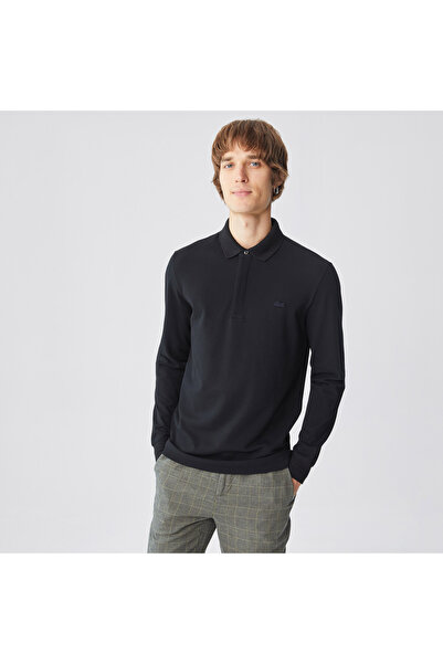 Lacoste Erkek Regular Fit Uzun Kollu Siyah Paris Polo