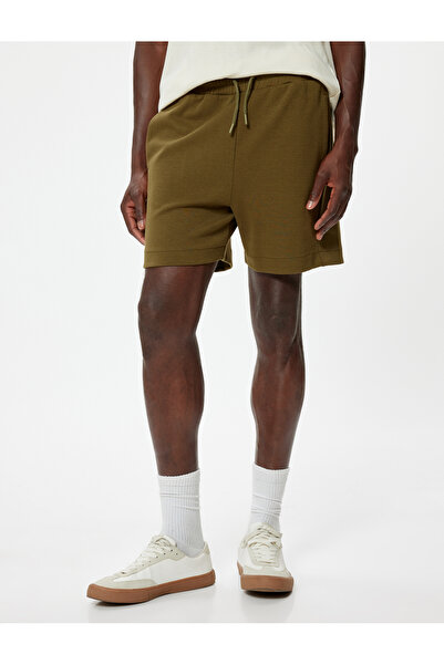 Koton Βαμβακερό σορτς βερμούδα - με δαντέλα στη μέση και λεπτομέρεια τσέπης