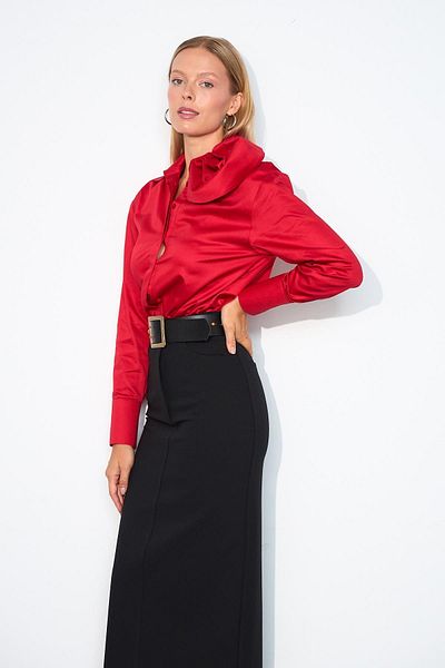 NOK İSTANBUL Black Maxi Nok Classic Signature Alessandra Pencil Skirt