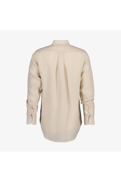 Gant Erkek Bej Regular Fit Keten Gömlek