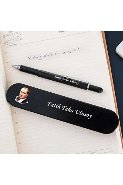Çılgıntrend İsme Özel Çok Amaçlı Atatürk Baskı Kutulu Tükenmez Kalem