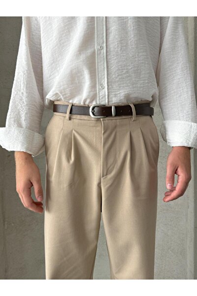 HYMAN Ανδρικό υφασμάτινο παντελόνι φαρδύ κομμένο