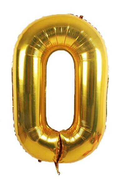 Onay Store Foil Balloon 0 Number Helium Balloon 36 cm Gold Color - 0 Year Old...