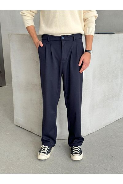 HYMAN Baggy Cut Men's Fabric Trousers