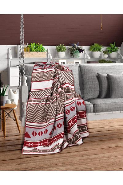 Menta store Patterned Cotton Blanket Double Blanket