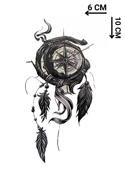 Barly Geçici Pusula Figürlü Dövme Tatto