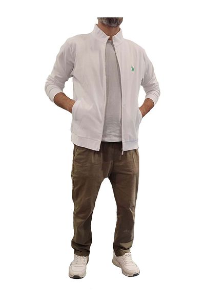 U.S. Polo Assn. ΠΟΛΟ Η.Π.Α 1667362   Λευκό παλτό με φερμουάρ - S
