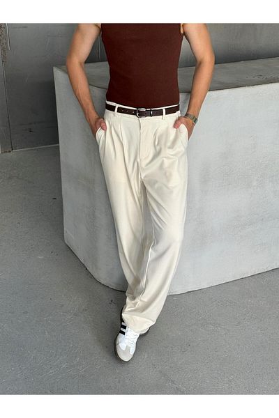 HYMAN Baggy Cut Men's Fabric Trousers