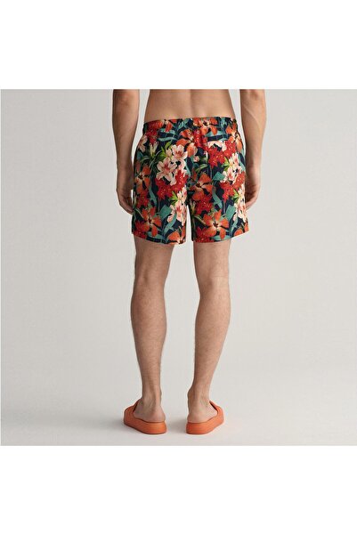 Gant Erkek Mavi Classic Fit Desenli Mayo Şort