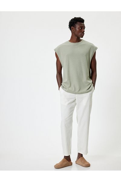 Koton Crew Neck Cotton Sleeveless Tank Top