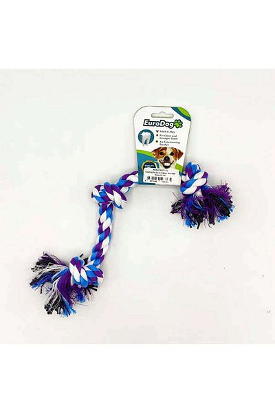 Eurodog Floss Three Knots Purple Blue White 40 cm Hnzrn