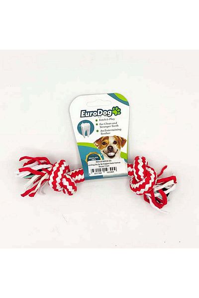 Eurodog Floss Two Knots Thin Red White 15 cm Zrnet