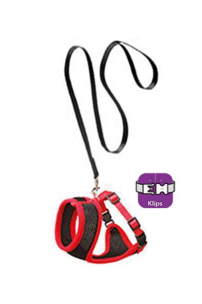 Karlie Cat Chest Collar 30cm Red/Black Dpmah