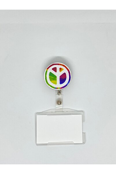 Sağlıkçı Shopping حامل بطاقة يويو بشعار السلام حامل شارة يويو