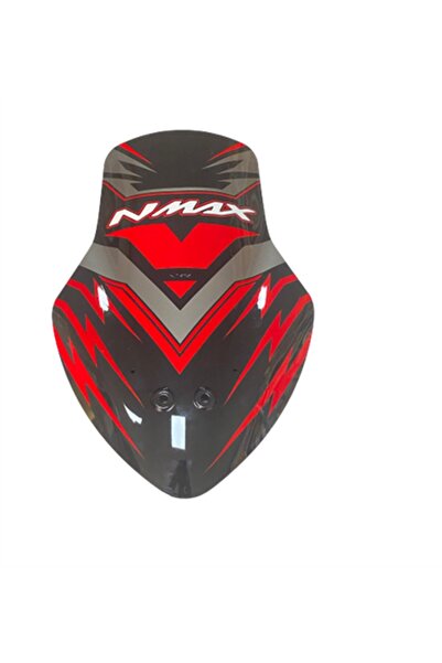 Yamaha NMAX125-155 ÖN SİPERLİK CAMI KIRMIZI STİCKER (2014-2018)