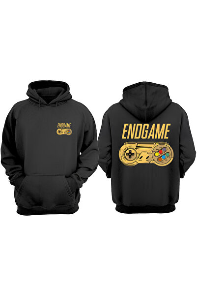 THEWERT سويت شيرت أسود بتصميم وحدة تحكم ألعاب End Game للجنسين مطبوع من الأما...