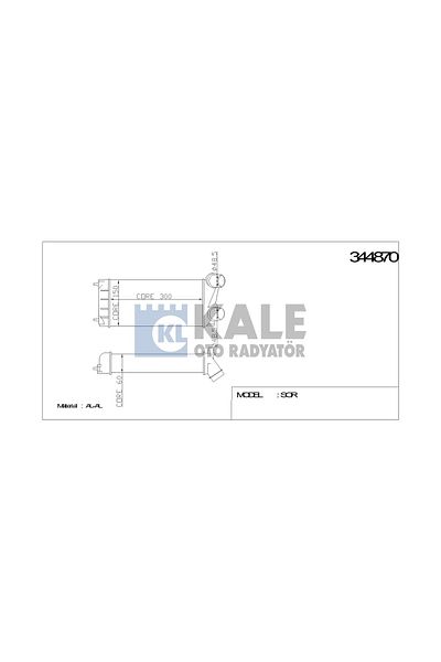 KALE Turbo Radiator 344870   P308 P3008 P5008 Partner Peak C4 C4(B7) Ds4 C4 Picasso D