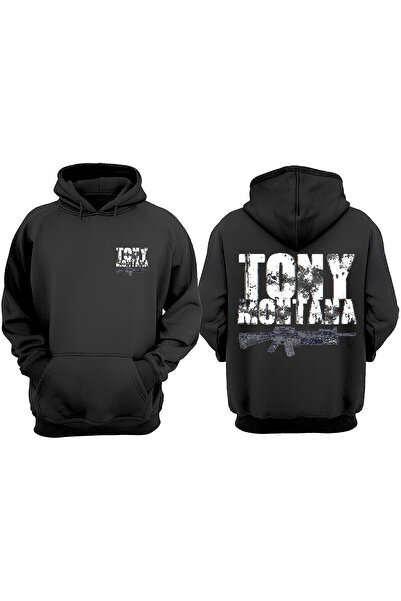 THEWERT Unisex Tony Montana Handpiece Σχέδιο Μπροστινό πίσω Τυπωμένο κανονικό...