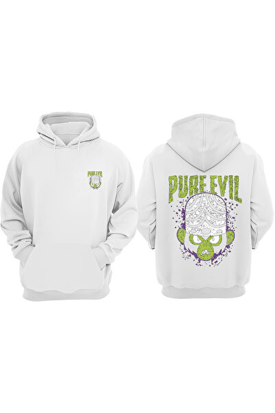 THEWERT Унісекс Mojo Jojo Pure Evil Дизайн з принтом спереду і ззаду, звичайний крій, білий світшот