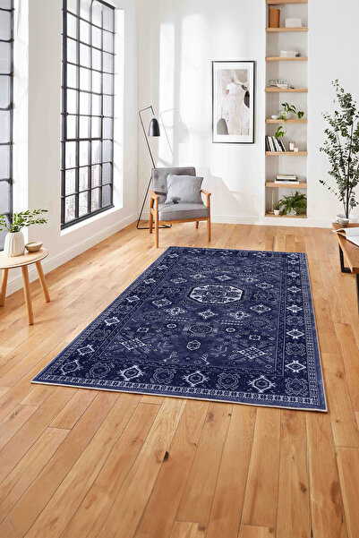 Napoli Home Baskılı Etnik Klasik Görünümlü Yıkanabilir Kaymaz Taban Yolluk Mu...