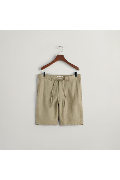 Gant Erkek Yeşil Relaxed Fit Keten Şort