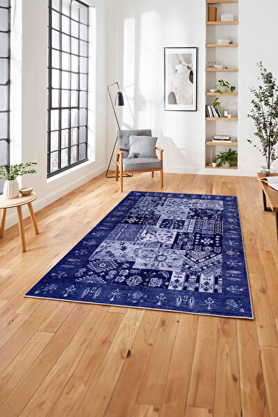 Napoli Home Baskılı Etnik Modern Desen Yıkanabilir Kaymaz Yolluk Mutfak Salon...