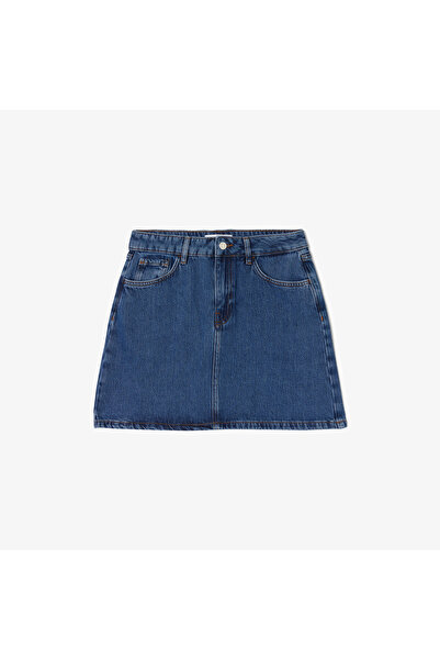 Lacoste Kadın Denim Mavi Etek
