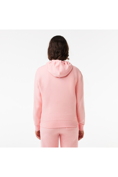Lacoste Classic Kadın Polo Yaka Pembe Sweatshirt