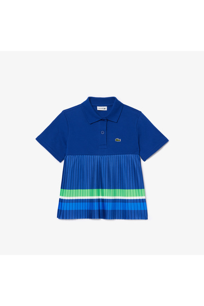 Lacoste بولو بناتي أزرق
