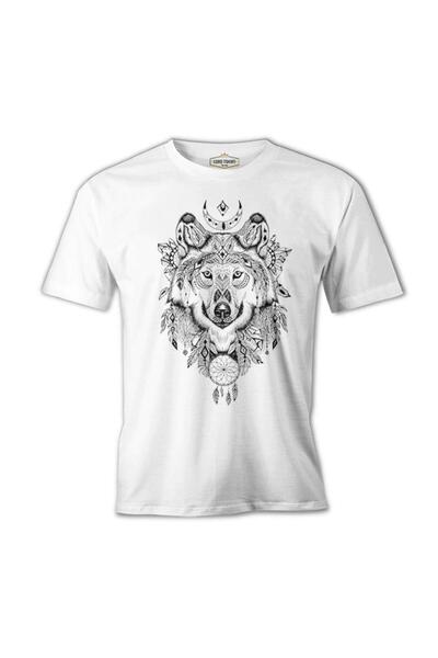 Lord T-Shirt تي شيرت وولف تاتو أبيض للرجال