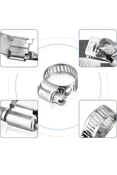 ilta Life Erbi 8X13 Hose Pipe Clamp - Adjustable, 2 Pieces
