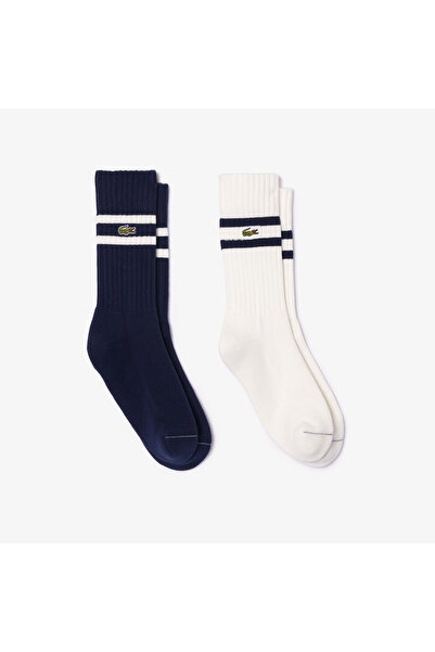 Lacoste Unisex Contrast Striped Colorful Socks