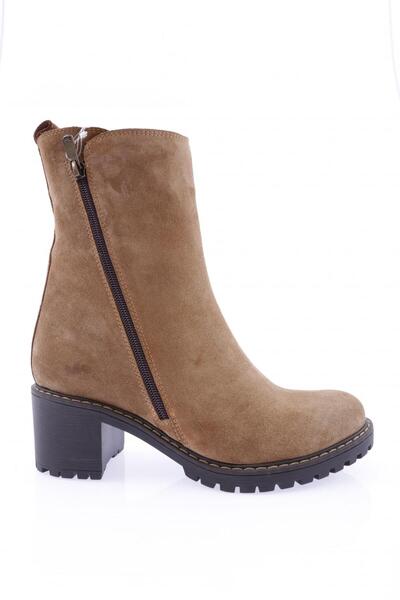 DGN Kadın Bot Tütün Süet Hakiki Deri 3331882