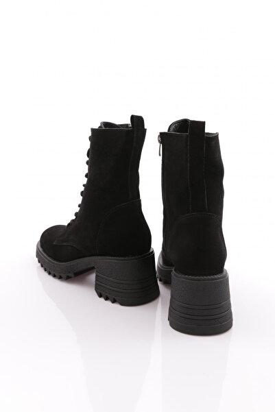 DGN Kadın Bot Siyah Süet Hakiki Deri 33210882