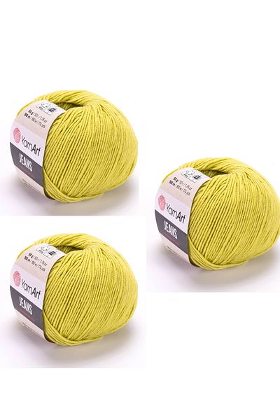 Yarnart Yarn Art Jeans 29 Pistachio Green Amigurumi Knitting Floss Cardigan Knitting Floss Baby Floss Punch Floss 3 Pack