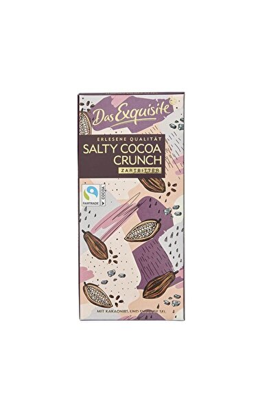 Das Exquisite - Çikolata Bitter Kakao Parçacıklı Ve Deniz Tuzlu - - 100 gr