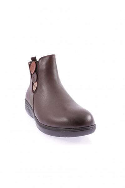 DGN Brown Genuine Leather Women's Sneakers - 38213217
