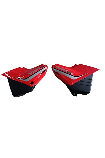 Yamaha YBR 2004-2009 SAĞ SOL AKÜ KAPAKLARI TAKIM KIRMIZI ETİKETSİZ İTHAL