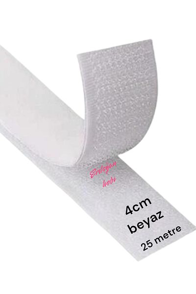 erdoğan hobi Ταινία Hook and Loop 4cm 25mt - Πολλαπλών χρήσεων Ταινία Hook and Loop με αμερικανικό φερμουάρ που ραφίζεται