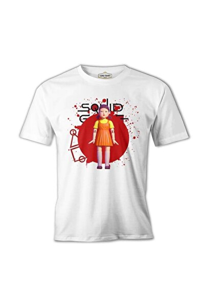 Lord T-Shirt Squid Game - Robot Bebek Beyaz Erkek Tshirt