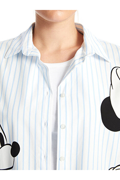 LC Waikiki Lcwk Mickey Mouse Baskılı Kadın Gömlek